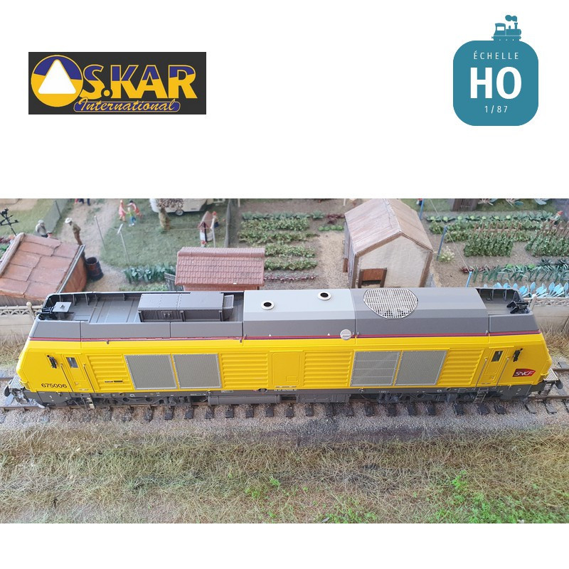 Locomotive Diesel BB 675006 SNCF jaune EP VI Analogique HO Os.kar OS7503