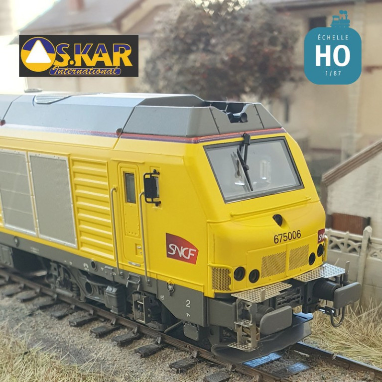 Locomotive Diesel BB 675006 SNCF jaune EP VI Digital son HO Os.kar OS7503DCCS
