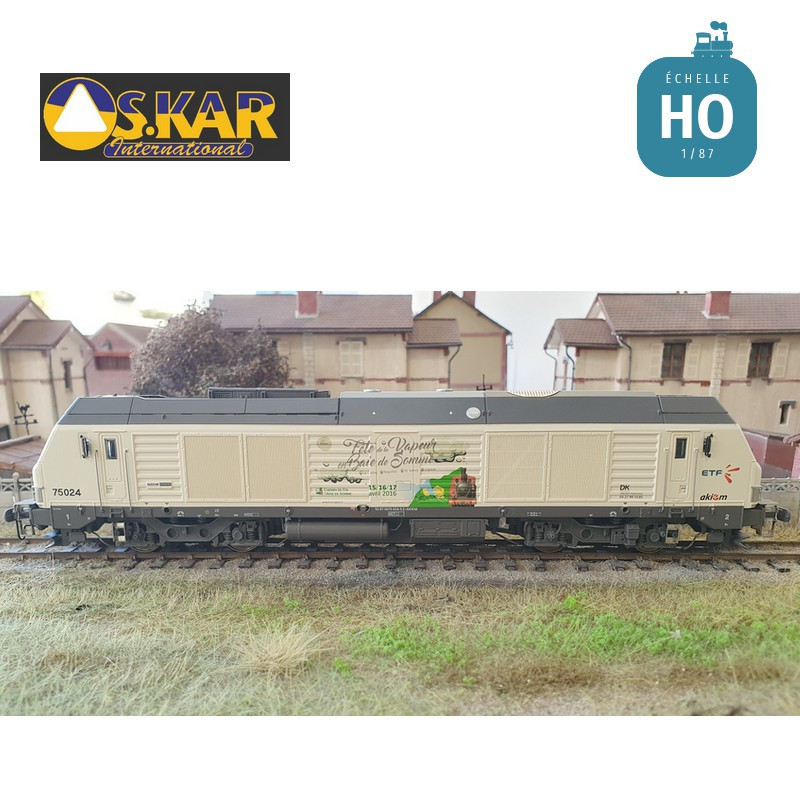 Locomotive Diesel BB 75024 ETF "Baie de Somme" EP VI Analogique HO Os.kar OS7504-Maketis