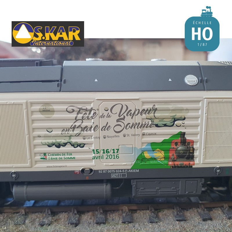 Locomotive Diesel BB 75024 ETF "Baie de Somme" EP VI Digital son HO Oskar OS7504DCCS