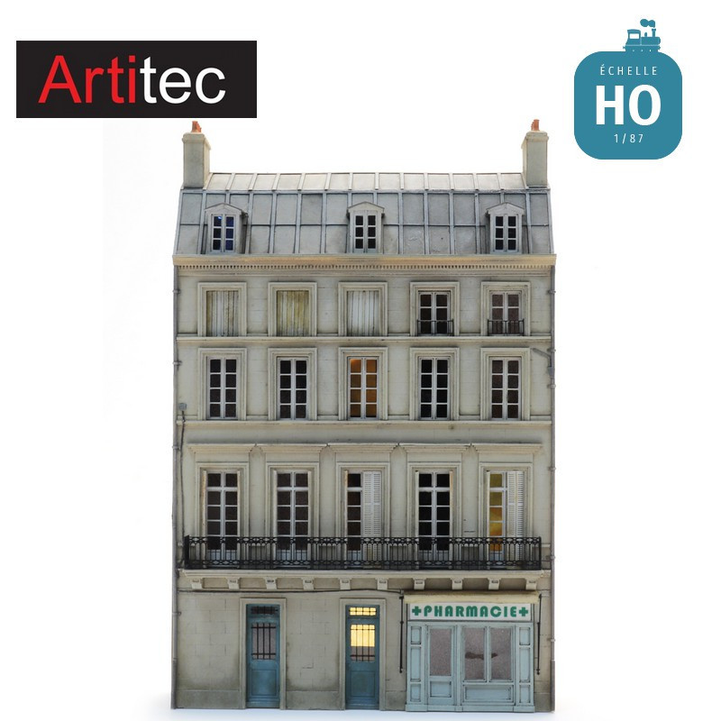 Façade de magasin de la famille Martin en kit HO Artitec 10.430 - Maketis