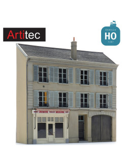 Façade de magasin de la famille Moreau en kit HO Artitec 10.431 - Maketis