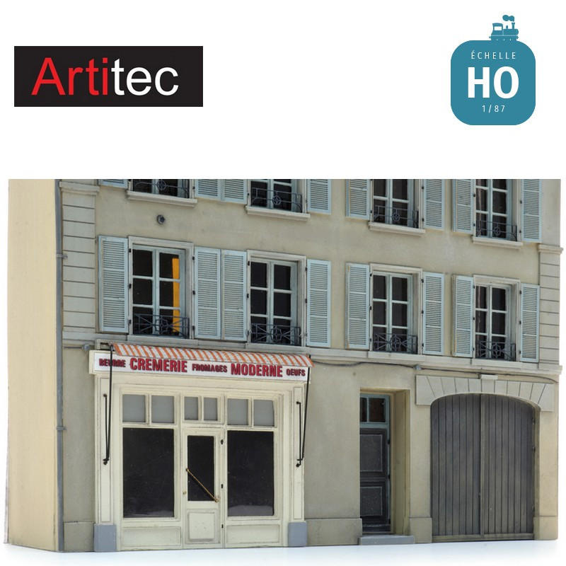 Façade de magasin de la famille Moreau en kit HO Artitec 10.431