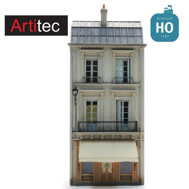 Façade de magasin de la famille Dupont en kit HO Artitec 10.432