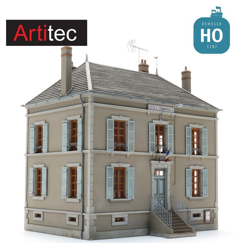 Mairie / Ecole communale en kit HO Artitec 10.433 - Maketis