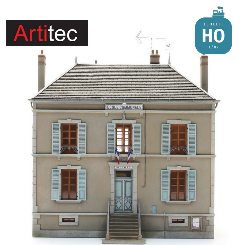 Mairie / Ecole communale en kit HO Artitec 10.433 - Maketis