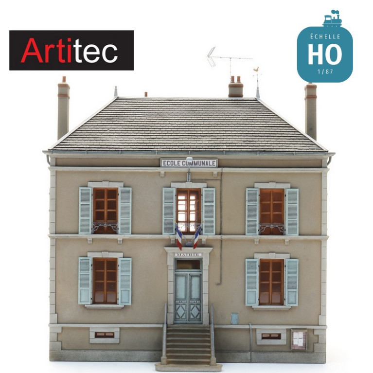 Mairie / Ecole communale en kit HO Artitec 10.433