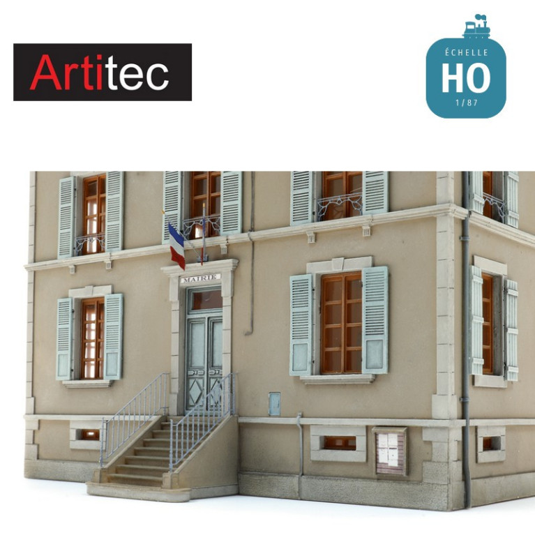 Mairie / Ecole communale en kit HO Artitec 10.433 - Maketis Mairie / Ecole communale en kit HO Artitec 10.433 - Maketis