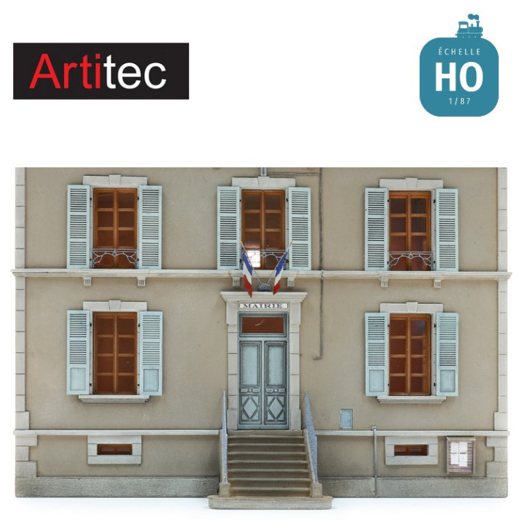 Mairie / Ecole communale en kit HO Artitec 10.433 - Maketis Mairie / Ecole communale en kit HO Artitec 10.433 - Maketis