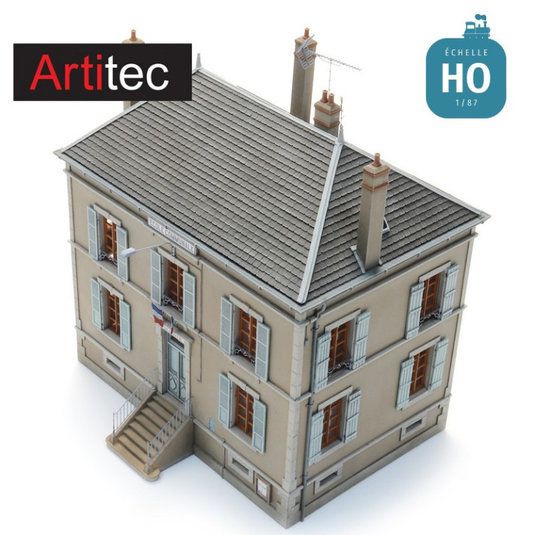 Mairie / Ecole communale en kit HO Artitec 10.433 - Maketis