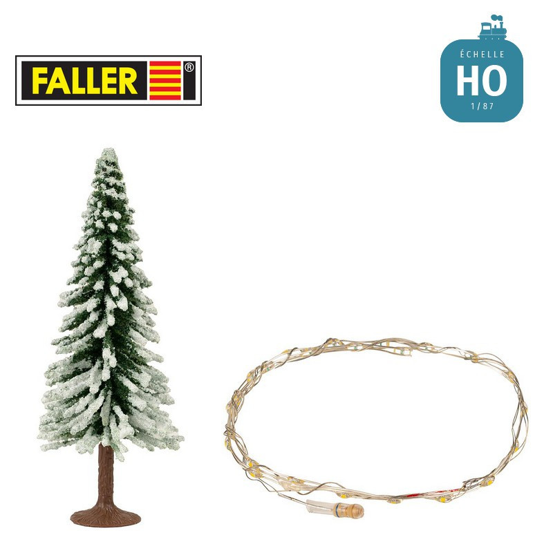 Coffret promotionnel Sapin de Noël avec illuminations HO Faller 181245