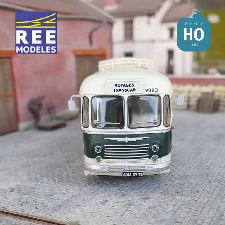 Autocar Renault R4190 Vert et crème « VOYAGES TRANSCAR » (75) HO REE CB-136 - Maketis