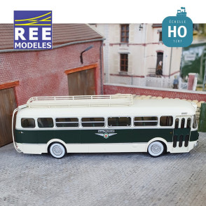 Autocar Renault R4190 Vert et crème « VOYAGES TRANSCAR » (75) HO REE CB-136 - Maketis