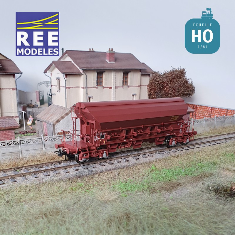 Wagon trémie T8 Tads SNCF Ep IV HO REE WB-839 - Maketis