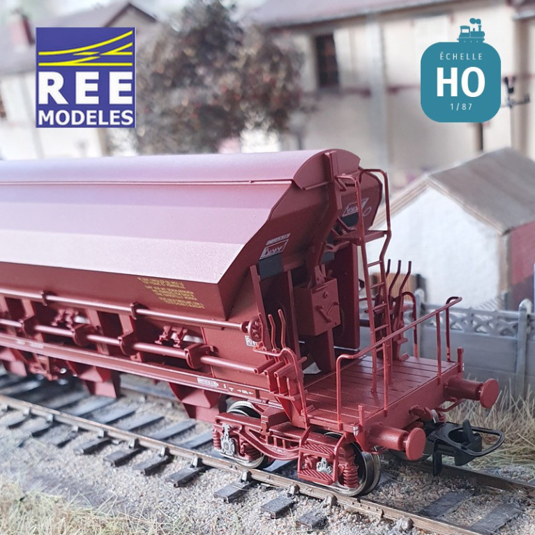 Wagon trémie T8 Tads SNCF Ep IV HO REE WB-839 - Maketis