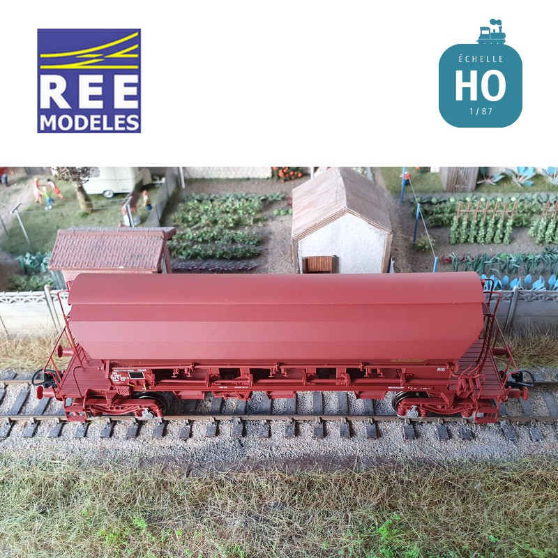 Wagon trémie T8 Tads SNCF Ep IV HO REE WB-839 - Maketis