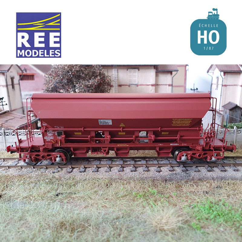 Wagon trémie T8 Tadkks SNCF Ep VI HO REE WB-845 - Maketis