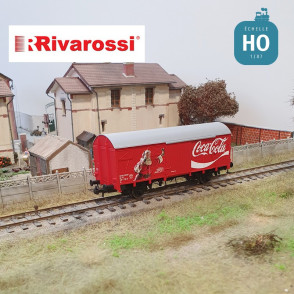 Wagon couvert "Coca-Cola" type Gs à parois plates FS Ep IV HO Rivarossi HR6610 - Maketis