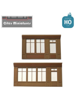 Façade boutique ancienne (pack de 2) HO Cités miniature ED-036-5&6-HO-Maketis