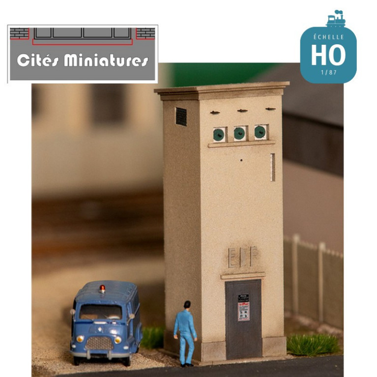 Poste transfo EDF cabine haute HO Cités-miniatures ED-025-2-HO-Maketis