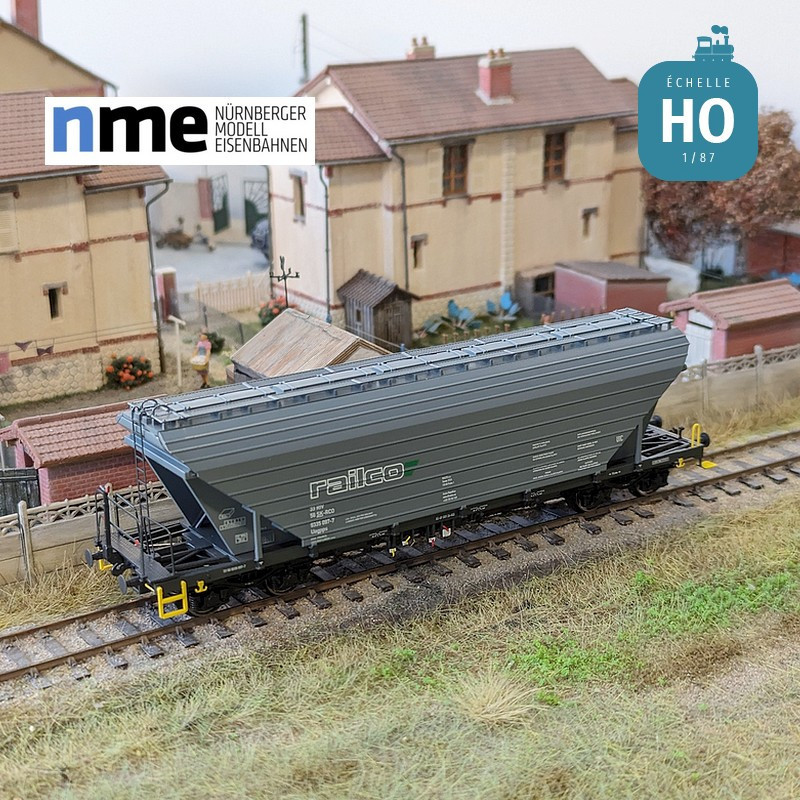 Wagon céréalier Uagpps 80m³ RAILCO gris EP VI HO NME 513615 - Maketis