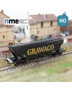 Wagon céréalier Uagpps 80m³ GRAWACO noir EP VI HO NME 513604 - Maketis