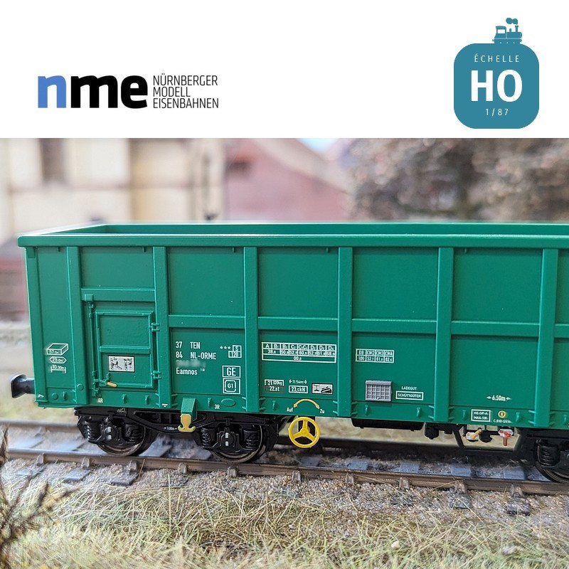 Offener Güterwagen Eamnos 57m³ ON RAIL grün Ep VI HO NME 543604 - Maketis