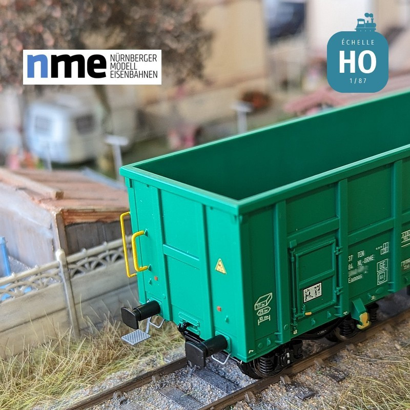 Offener Güterwagen Eamnos 57m³ ON RAIL grün Ep VI HO NME 543604 - Maketis