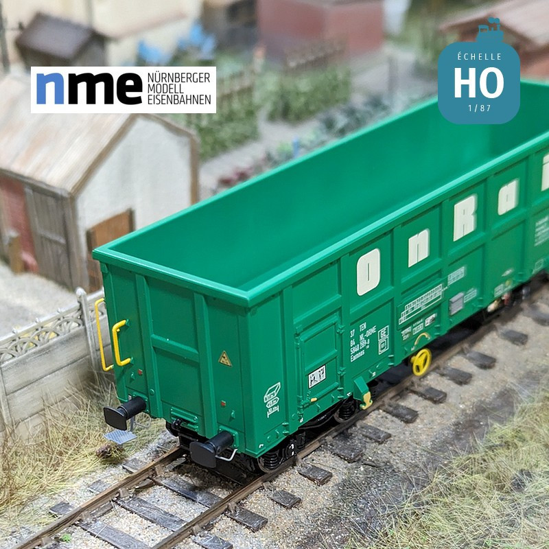 Offener Güterwagen Eamnos 57m³ ON RAIL grün Ep VI HO NME 543600 - Maketis