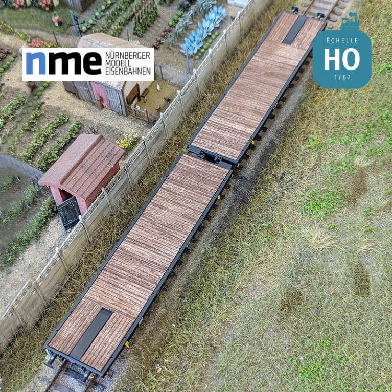 Couplage wagons plats Laas VTG avec ranchers EXTE Ep VI HO NME 534612 - Maketis Couplage wagons plats Laas VTG avec ranchers EXTE Ep VI HO NME 534612 - Maketis