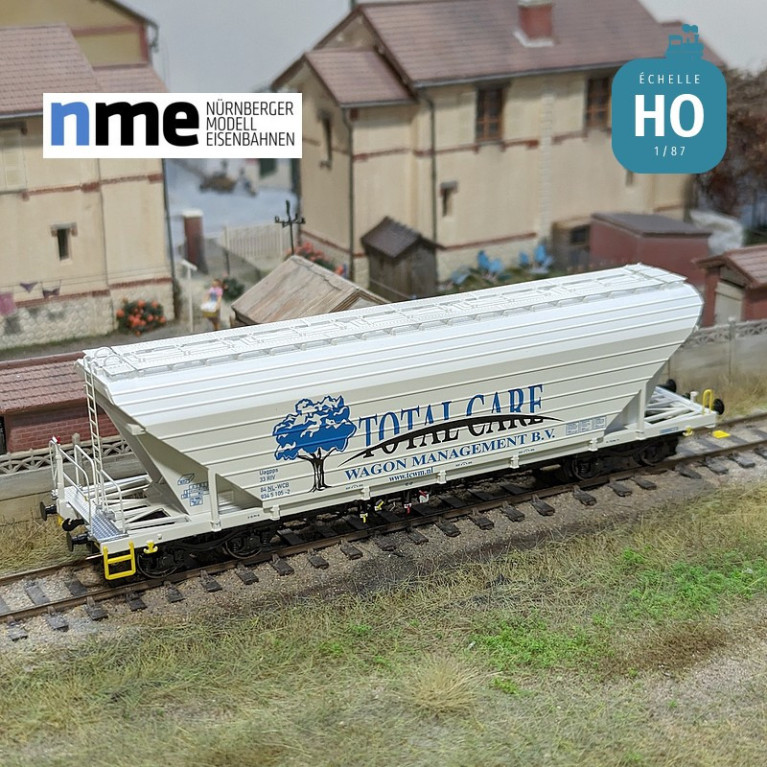 Wagon céréalier Uagpps 80m³ TOTAL CARE blanc EP VI HO NME 513606 - Maketis Wagon céréalier Uagpps 80m³ TOTAL CARE blanc EP VI HO NME 513606 - Maketis