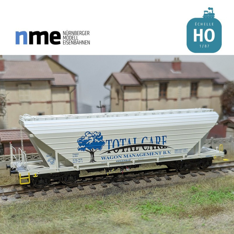 Wagon céréalier Uagpps 80m³ TOTAL CARE blanc EP VI HO NME 513606 - Maketis Wagon céréalier Uagpps 80m³ TOTAL CARE blanc EP VI HO NME 513606 - Maketis