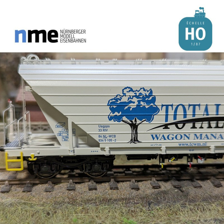 Wagon céréalier Uagpps 80m³ TOTAL CARE blanc EP VI HO NME 513606 - Maketis Wagon céréalier Uagpps 80m³ TOTAL CARE blanc EP VI HO NME 513606 - Maketis