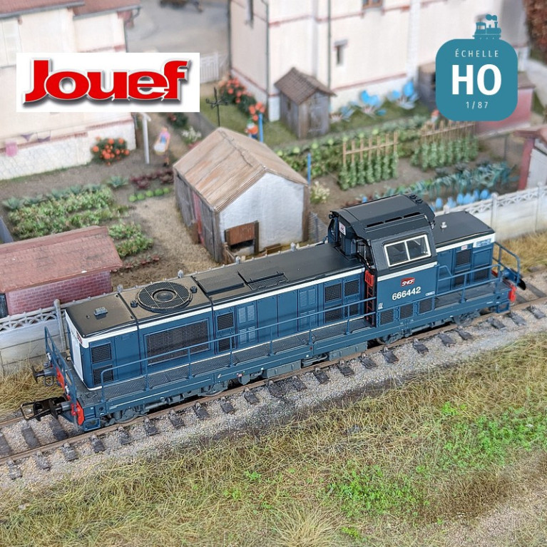 Diesel locomotive BB 666442 SNCF blue livery Ep VI Digital son HO Jouef HJ2441S - Maketis