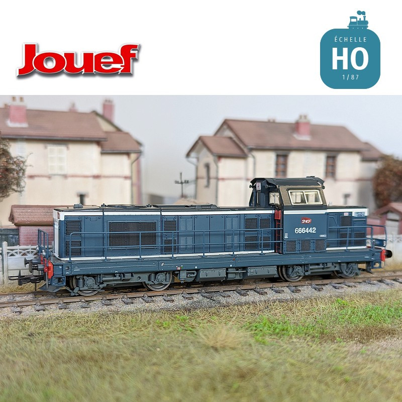 Diesel locomotive BB 666442 SNCF blue livery Ep VI Analog HO Jouef HJ2441 - Maketis