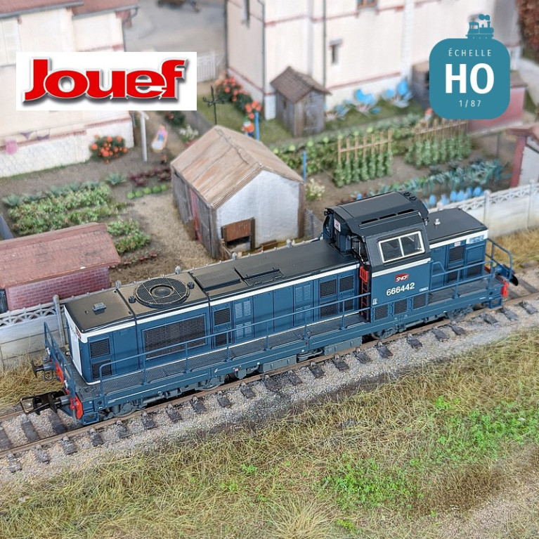 Diesel locomotive BB 666442 SNCF blue livery Ep VI Analog HO Jouef HJ2441 - Maketis