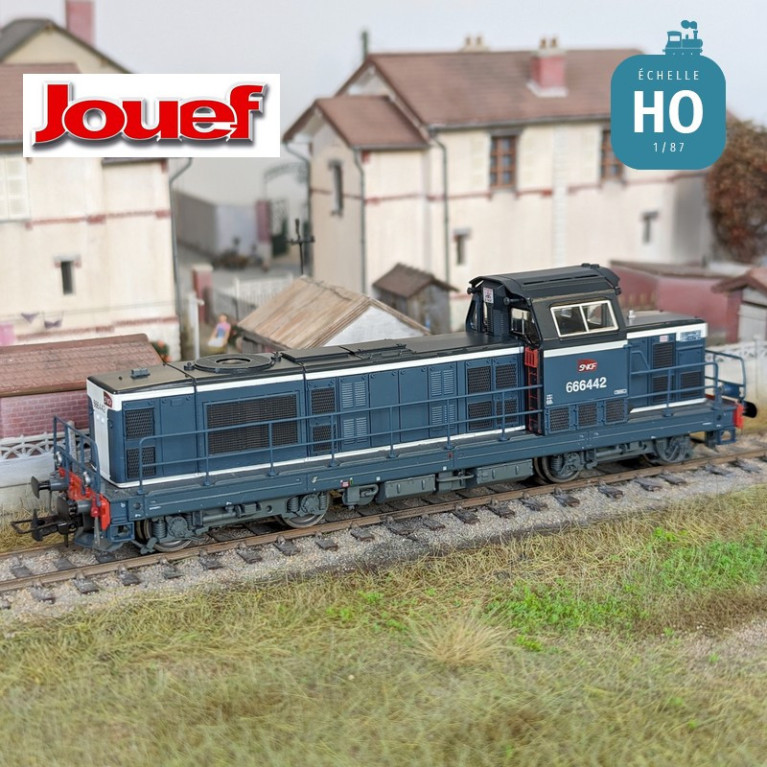 Diesel locomotive BB 666442 SNCF blue livery Ep VI Analog HO Jouef HJ2441 - Maketis