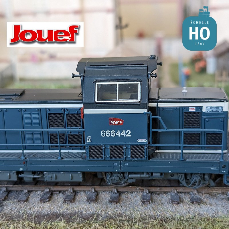 Diesel locomotive BB 666442 SNCF blue livery Ep VI Analog HO Jouef HJ2441 - Maketis
