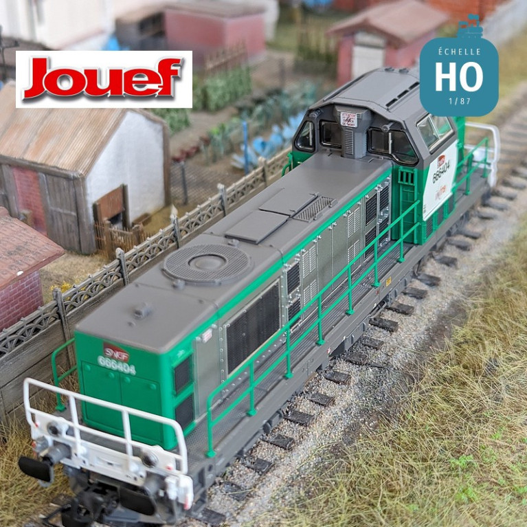 Diesel locomotive BB 666407 "FRET" green livery SNCF Infra Ep VI Digital son HO Jouef HJ2442S - Maketis
