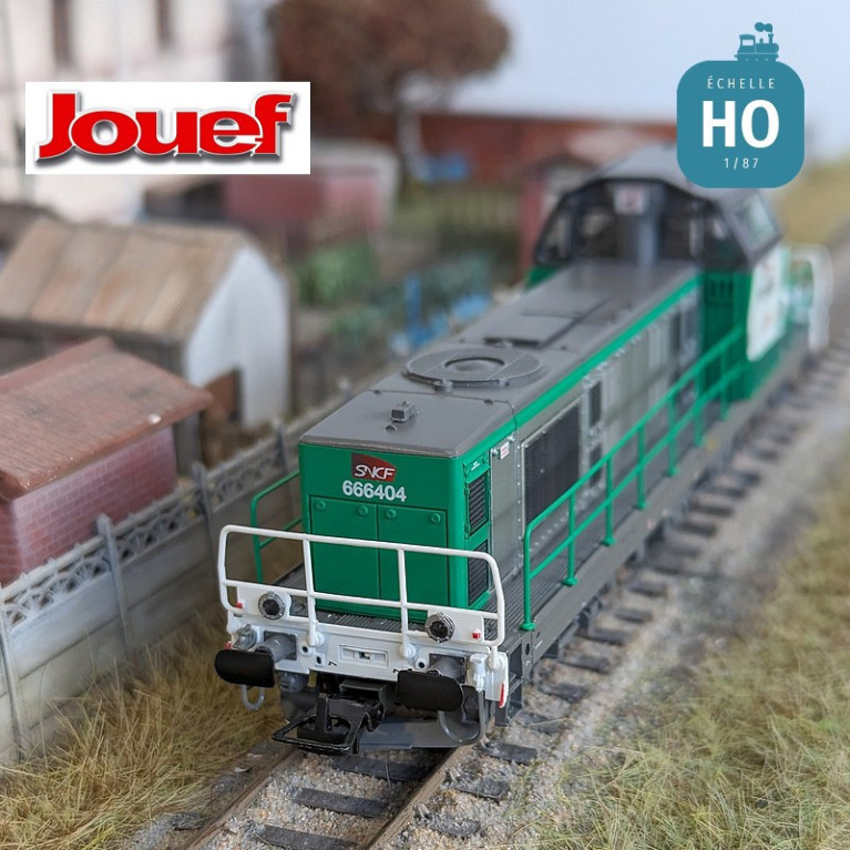 Diesellokomotive BB 666407 "FRET" grün lackiert SNCF Infra Ep VI Analog HO Jouef HJ2442 - Maketis