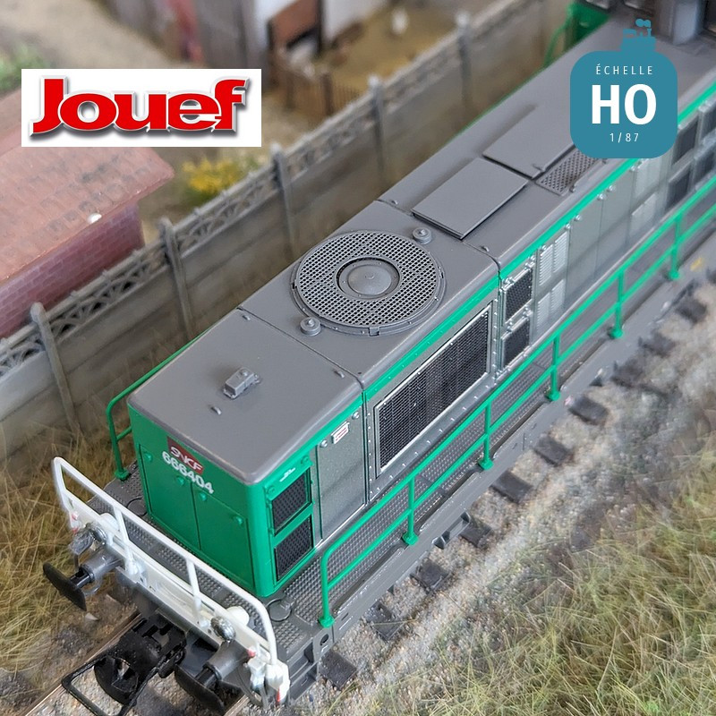 Diesel locomotive BB 666407 "FRET" green livery SNCF Infra Ep VI Analog HO Jouef HJ2442 - Maketis