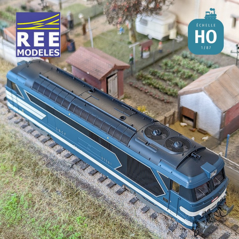 Locomotive Diesel BB 67381 Caen SNCF EP IV Digital son HO REE MB-151S - Maketis