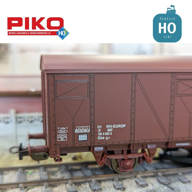 Wagon de nettoyage de voies type Gbs 76 SNCF Ep V HO PIKO P97133 - Maketis