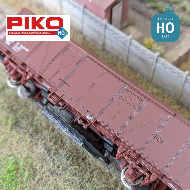 Track cleaning wagon type Gbs 76 SNCF Ep V HO PIKO P97133 - Maketis