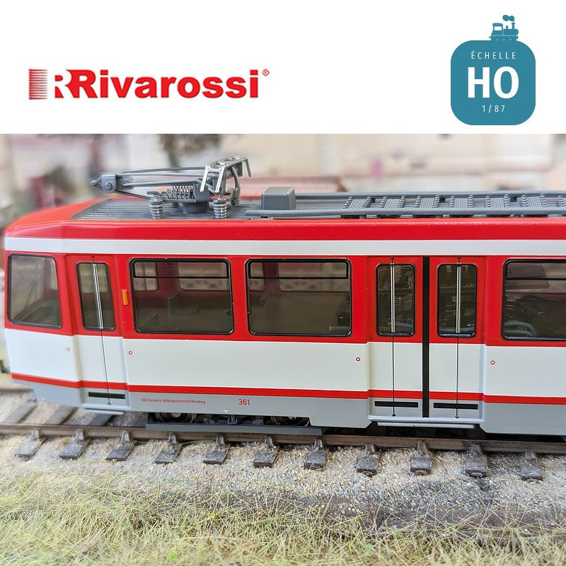 Elektrische Straßenbahn M6 Version Nürnberg Ep IV-V Analog HO Rivarossi HR2945 - Maketis