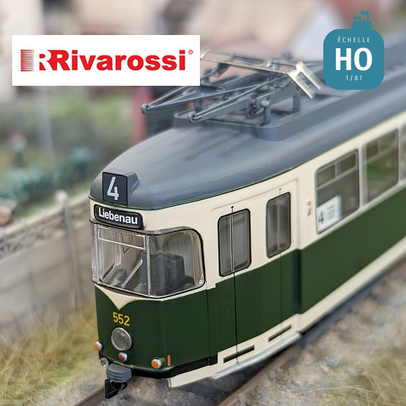 Elektrische Straßenbahn Duewag GT8 Version Graz Ep IV-V Digital Sound HO Rivarossi HR2943HM - Maketis