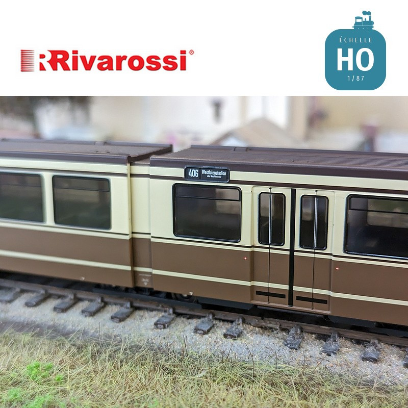 Tramway électrique N8 version Dortmund Ep IV Analogique HO Rivarossi HR2944 - Maketis