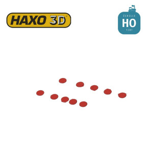 Sachet de 10 verres rouge Diamètre 3 mm Ep II-III HO Haxo 3D 344019