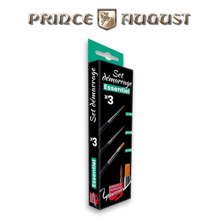 Set de pinceaux essentiel démarrage (3 pcs) Prince August CPE1 - MAKETIS Set de pinceaux essentiel démarrage (3 pcs) Prince August CPE1 - MAKETIS