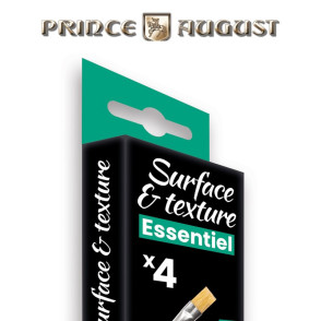 Set de pinceaux essentiel surfaces et textures (4 pcs) Prince August CPE3